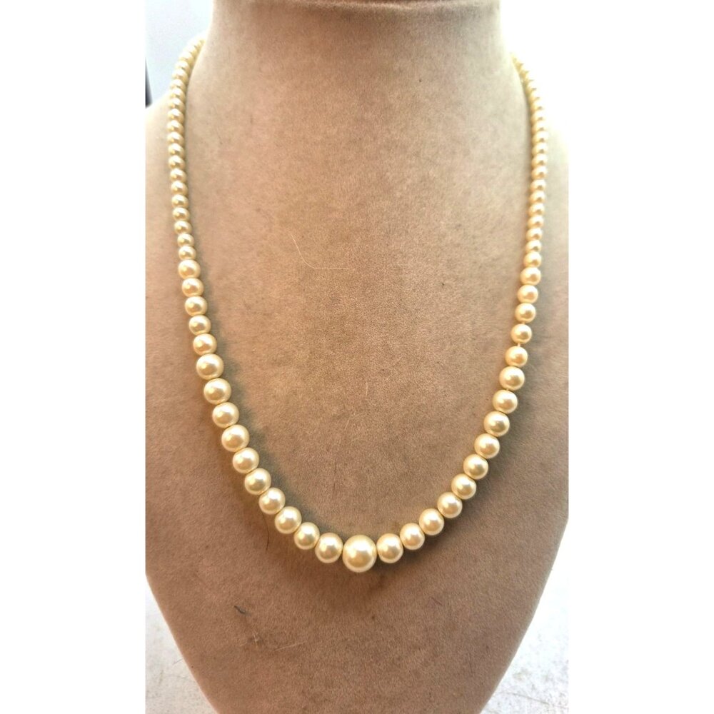 MONET - Graduated Faux Pearl Necklace - 16"